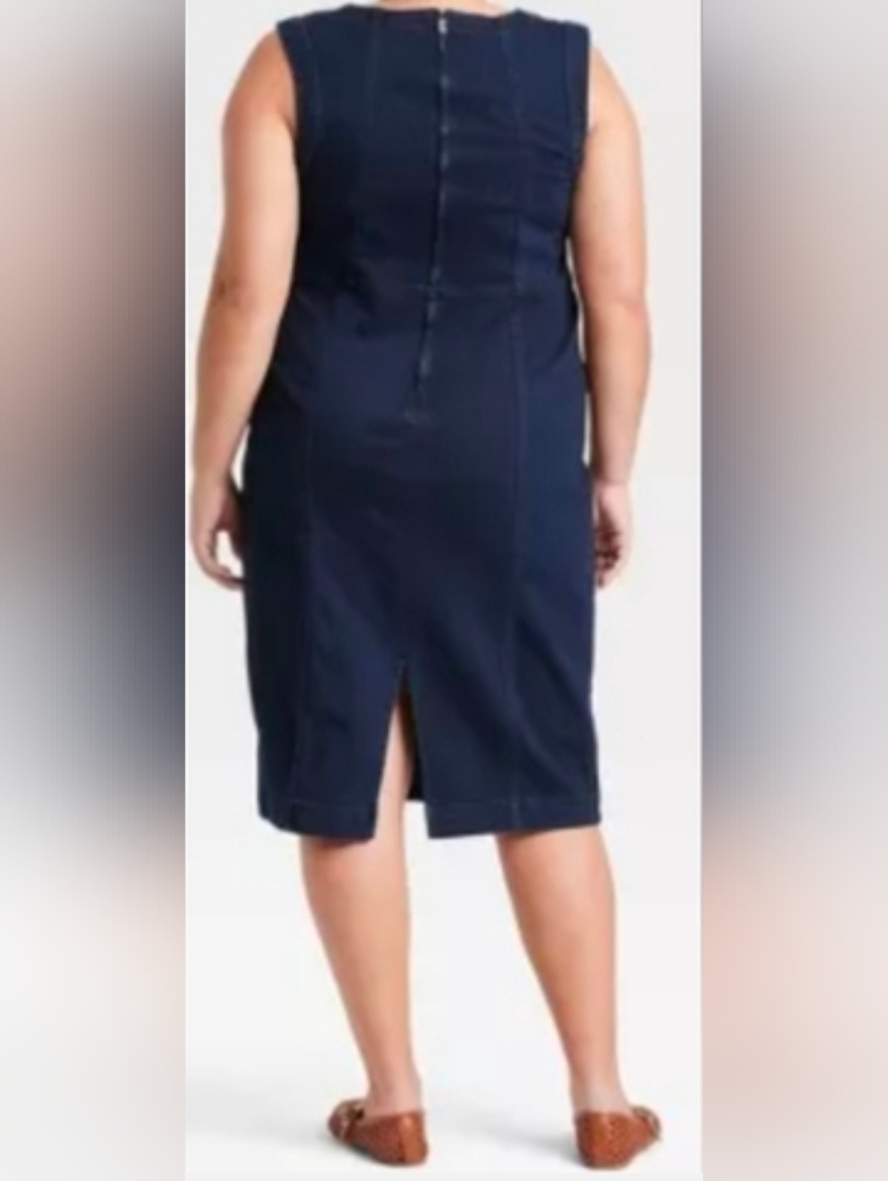NWT Sleeveless Denim Sheath Dress Size 20